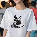 ジャーマンシェパード Tシャツ レディース 犬ファン 半袖 春夏 犬柄 プリント カジュアル かわいい 人間用 個性派 ここだけのデザイン 面白 サングラス ジ...