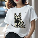 ジャーマンシェパード Tシャツ レディース 犬ファン 半袖 春夏 犬柄 プリント カジュアル かわいい 人間用 個性派 ここだけのデザイン 面白 サングラス ジ...