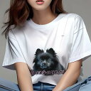 ポメラニアン Tシャツ レディース 犬ファン 半袖 春夏 犬柄 プリント カジュアル かわいい 人間用 個性派 ここだけのデザイン 面白 ポメラニアン