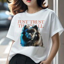 ポメラニアン Tシャツ レディース 犬ファン 半袖 春夏 犬柄 プリント カジュアル かわいい 人間用 個性派 ここだけのデザイン 面白 ポメラニアン