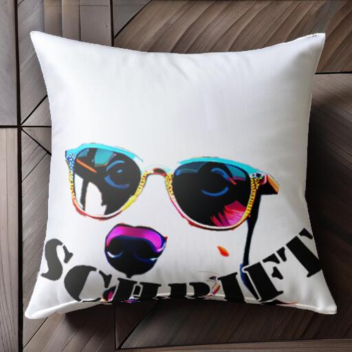 サングラス ファッション トレンド デザイン スタイル クッションカバー 45×45cm アニマル柄 おしゃれ 可愛い クッション本体付き 正方形 犬ファン