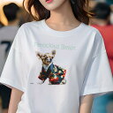 チワワ Tシャツ レディース 犬ファン 半袖 春夏 犬柄 プリント カジュアル かわいい 人間用 個性派 ここだけのデザイン 面白 着物 チワワ