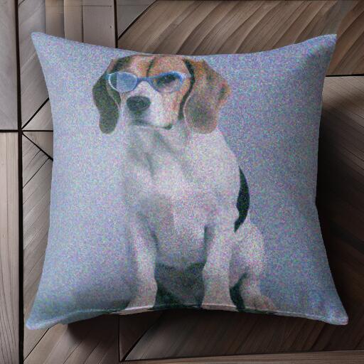 サングラス ビーグル クッションカバー 45×45cm アニマル柄 おしゃれ 可愛い クッション本体付き 正方..