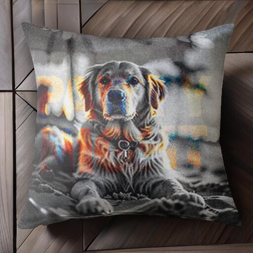 ビーチ ゴールデンレトリバー クッションカバー 45×45cm アニマル柄 おしゃれ 可愛い クッション本体付..