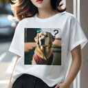 ゴールデンレトリバー Tシャツ レディース 犬ファン 半袖 春夏 犬柄 プリント カジュアル かわいい 人間用 個性派 ここだけのデザイン 面白 ゴールデンレトリバー