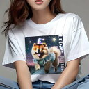 チャウチャウ Tシャツ レディース 犬ファン 半袖 春夏 犬柄 プリント カジュアル かわいい 人間用 個性派 ここだけのデザイン 面白 魔法使い チャウチャウ 帽子