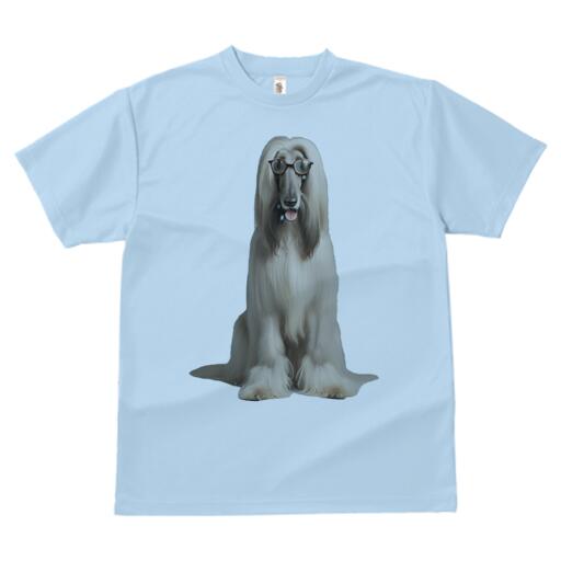 アフガンハウンド Tシャツ メンズ キッズ 犬ファン 半袖 春夏 犬柄 プリント カジュアル かわいい 人間用 個性派 ここだけのデザイン 面白 メガネ アフガンハウンド