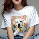 ラブラドールレトリバー Tシャツ レディース 犬ファン 半袖 春夏 犬柄 プリント カジュアル かわいい 人間用 個性派 ここだけのデザイン 面白 ラブラドール...