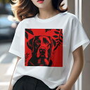 ラブラドールレトリバー Tシャツ レディース 犬ファン 半袖 春夏 犬柄 プリント カジュアル かわいい 人間用 個性派 ここだけのデザイン 面白 植物 ラブラ...
