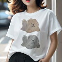 チャウチャウ Tシャツ レディース 犬ファン 半袖 春夏 犬柄 プリント カジュアル かわいい 人間用 個性派 ここだけのデザイン 面白 チャウチャウ