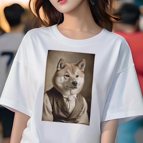 柴犬 Tシャツ レディース 犬ファン 半袖 春夏 犬柄 プリント カジュアル かわいい 人間用 個性派 ここだけのデザイン 面白 シャツ 柴犬 ベスト 服