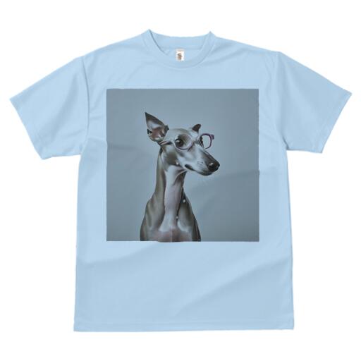 イタリアングレーハウンド Tシャツ メンズ キッズ 犬ファン 半袖 春夏 犬柄 プリント カジュアル かわいい 人間用 個性派 ここだけのデザイン 面白 メガネ イタリアングレーハウンド
