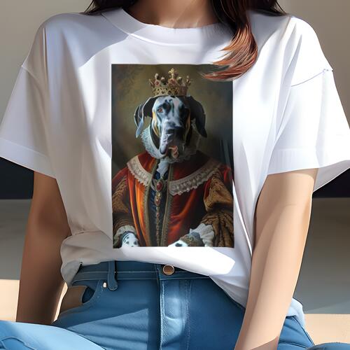 グレートデーン Tシャツ レディース 犬ファン 半袖 春夏 犬柄 プリント カジュアル かわいい 人間用 個..