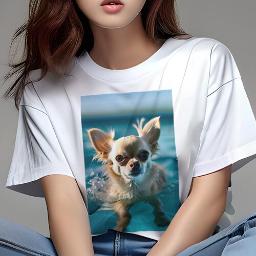 チワワ Tシャツ レディース 犬ファン 半袖 春夏 犬柄 プリント カジュアル かわいい 人間用 個性派 こ..