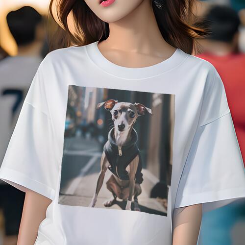 イタリアングレーハウンド Tシャツ レディース 犬ファン 半袖 春夏 犬柄 プリント カジュアル かわいい..