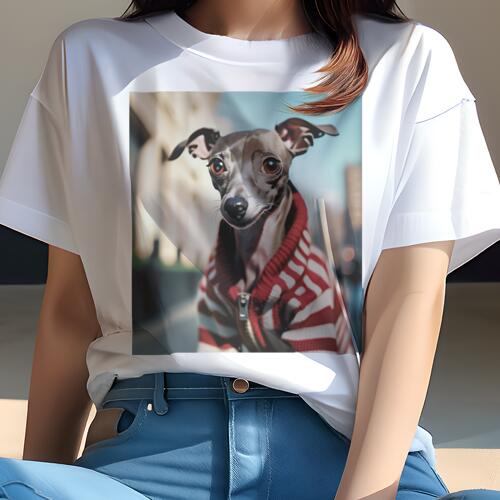 イタリアングレーハウンド Tシャツ レディース 犬ファン 半袖 春夏 犬柄 プリント カジュアル かわいい..