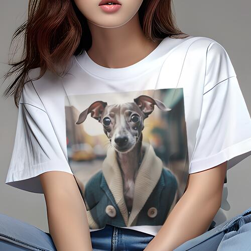 イタリアングレーハウンド Tシャツ レディース 犬ファン 半袖 春夏 犬柄 プリント カジュアル かわいい..