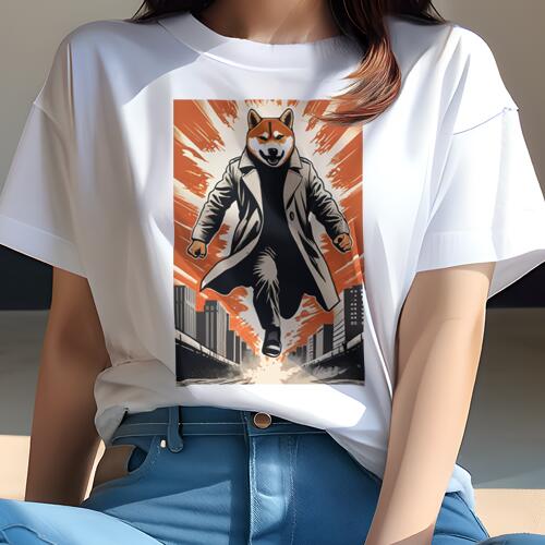 柴犬 Tシャツ レディース 犬ファン 半袖 春夏 犬柄 プリント カジュアル かわいい 人間用 個性派 ここ..