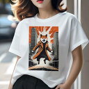 柴犬 Tシャツ レディース 犬ファン 半袖 春夏 犬柄 プリント カジュアル かわいい 人間用 個性派 ここだけのデザイン 面白 コート 柴犬 街並み 都会 フ...