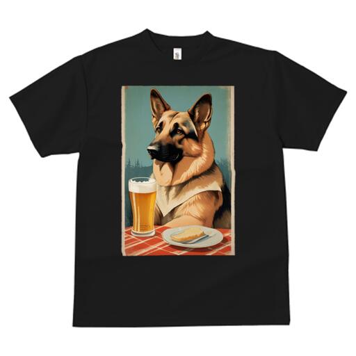 ジャーマンシェパード Tシャツ メンズ キッズ 犬ファン 半袖 春夏 犬柄 プリント カジュアル かわいい ..