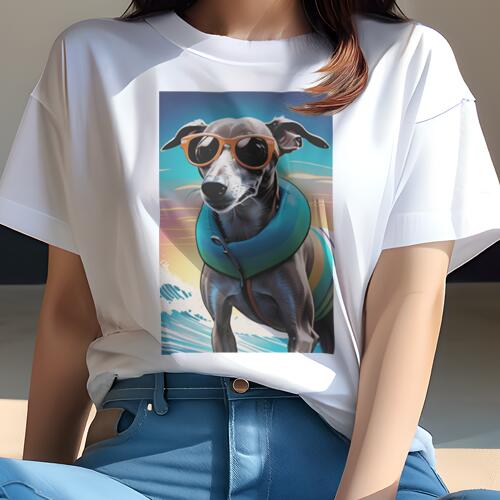 イタリアングレーハウンド Tシャツ レディース 犬ファン 半袖 春夏 犬柄 プリント カジュアル かわいい..