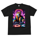 柴犬 Tシャツ メンズ キッズ 犬ファン 半袖 春夏 犬柄 プリント カジュアル かわいい 人間用 個性派 ここだけのデザイン 面白 DJ 柴犬 音楽 ネオン ジャケット