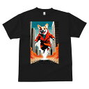コーギー Tシャツ メンズ キッズ 犬ファン 半袖 春夏 犬柄 プリント カジュアル かわいい 人間用 個性派 ここだけのデザイン 面白 都市 コーギー 建物 ...