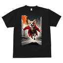 コーギー Tシャツ メンズ キッズ 犬ファン 半袖 春夏 犬柄 プリント カジュアル かわいい 人間用 個性派 ここだけのデザイン 面白 赤いコート コーギー ...