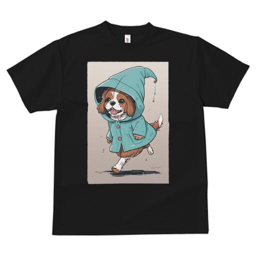キャバリア Tシャツ メンズ キッズ 犬ファン 半袖 春夏 犬柄 プリント カジュアル かわいい 人間用 個..