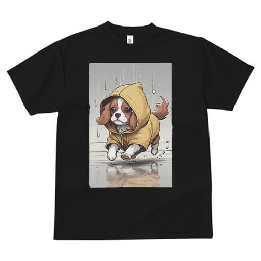 キャバリア Tシャツ メンズ キッズ 犬ファン 半袖 春夏 犬柄 プリント カジュアル かわいい 人間用 個..