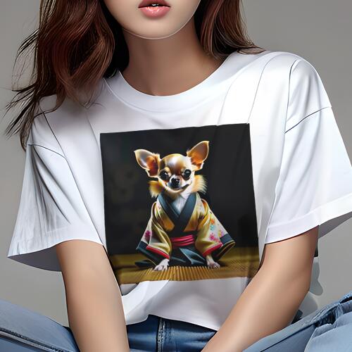 チワワ Tシャツ レディース 犬ファン 半袖 春夏 犬柄 プリント カジュアル かわいい 人間用 個性派 こ..