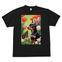 ミニチュアピンシャー Tシャツ メンズ キッズ 犬ファン 半袖 春夏 犬柄 プリント カジュアル かわいい 人間用 個性派 ここだけのデザイン 面白 チューリップ ミニチュアピンシャー 蝶