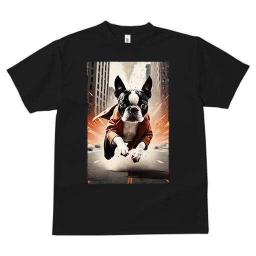 ボストンテリア Tシャツ メンズ キッズ 犬ファン 半袖 春夏 犬柄 プリント カジュアル かわいい 人間用..