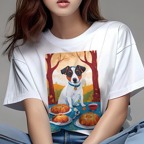 ジャックラッセルテリア Tシャツ レディース 犬ファン 半袖 春夏 犬柄 プリント カジュアル かわいい ..