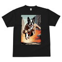 ボストンテリア Tシャツ メンズ キッズ 犬ファン 半袖 春夏 犬柄 プリント カジュアル かわいい 人間用 個性派 ここだけのデザイン 面白 コート ボストン...