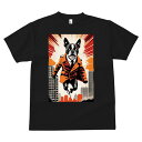 ボストンテリア Tシャツ メンズ キッズ 犬ファン 半袖 春夏 犬柄 プリント カジュアル かわいい 人間用 個性派 ここだけのデザイン 面白 スーパーヒーロー...