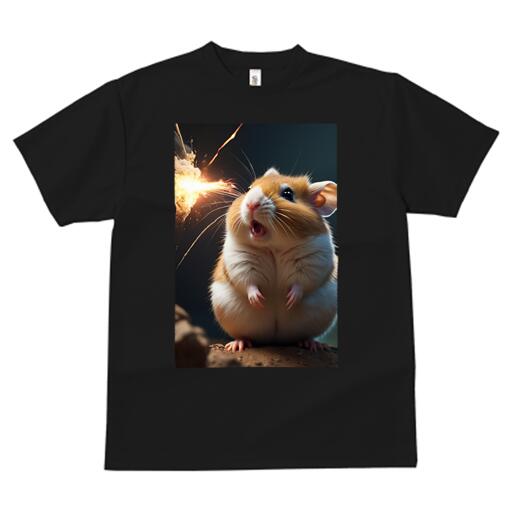 Tシャツ メンズ キッズ 犬ファン 半袖 春夏 犬柄 プリント カジュアル かわいい 人間用 個性派 ここだけのデザイン 面白 爆発 ハムスター 可愛い 驚き 動物