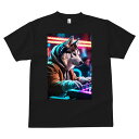 シベリアンハスキー Tシャツ メンズ キッズ 犬ファン 半袖 春夏 犬柄 プリント カジュアル かわいい 人間用 個性派 ここだけのデザイン 面白 ヘッドホン シベリアンハスキー ジャケット キーボード DJ