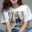 オーストラリアンシェパード Tシャツ レディース 犬ファン 半袖 春夏 犬柄 プリント カジュアル かわいい 人間用 個性派 ここだけのデザイン 面白 雪 オーストラリアンシェパード 冬 スノーボード ゴーグル