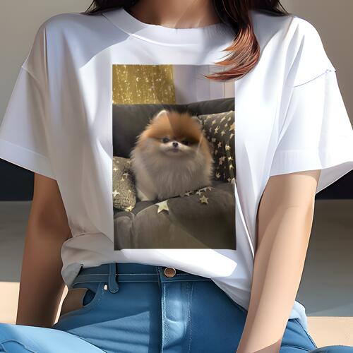 ポメラニアン Tシャツ レディース 犬ファン 半袖 春夏 犬柄 プリント カジュアル かわいい 人間用 個性..