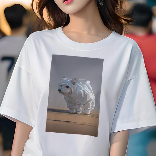 ウェストハイランドホワイトテリア Tシャツ レディース 犬ファン 半袖 春夏 犬柄 プリント カジュアル ..