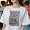 ミニチュアシュナウザー Tシャツ レディース 犬ファン 半袖 春夏 犬柄 プリント カジュアル かわいい 人間用 個性派 ここだけのデザイン 面白 レインコート...