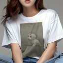 ウエストハイランドホワイトテリア Tシャツ レディース 犬ファン 半袖 春夏 犬柄 プリント カジュアル かわいい 人間用 個性派 ここだけのデザイン 面白 レ...