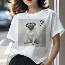 パグ Tシャツ レディース 犬ファン 半袖 春夏 犬柄 プリント カジュアル かわいい 人間用 個性派 ここだけのデザイン 面白 パグ