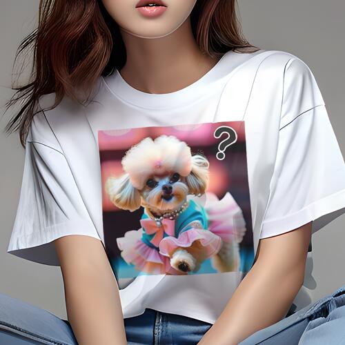 トイプードル Tシャツ レディース 犬ファン 半袖 春夏 犬柄 プリント カジュアル かわいい 人間用 個性..