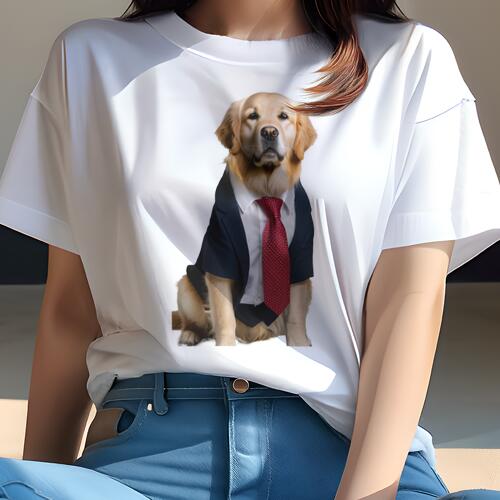 ゴールデンレトリバー Tシャツ レディース 犬ファン 半袖 春夏 犬柄 プリント カジュアル かわいい 人..