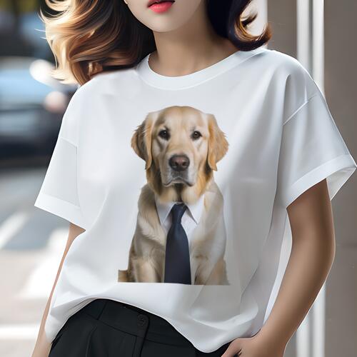 ゴールデンレトリバー Tシャツ レディース 犬ファン 半袖 春夏 犬柄 プリント カジュアル かわいい 人..