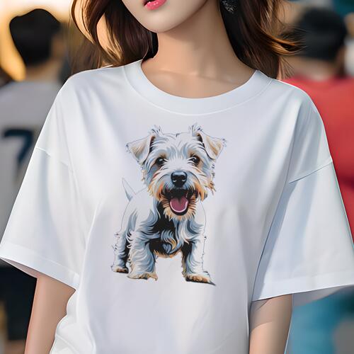 ウェストハイランドホワイトテリア Tシャツ レディース 犬ファン 半袖 春夏 犬柄 プリント カジュアル ..