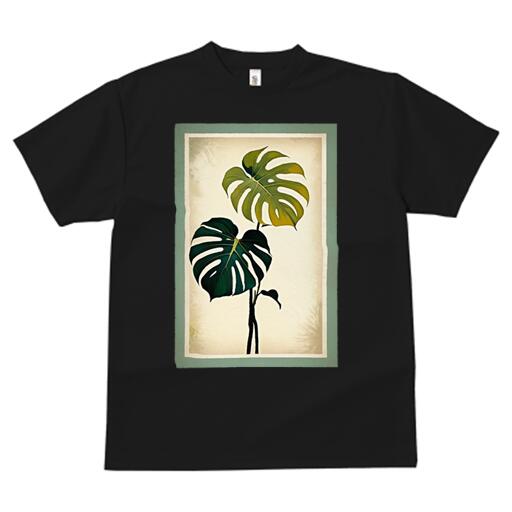 楽天フロントップ楽天市場店Tシャツ メンズ キッズ 犬ファン 半袖 春夏 犬柄 プリント カジュアル かわいい 人間用 個性派 ここだけのデザイン 面白 モンステラ 植物 葉 アート インテリア