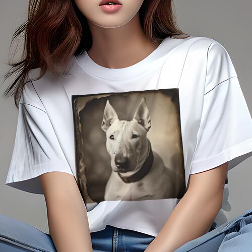 ブルテリア Tシャツ レディース 犬ファン 半袖 春夏 犬柄 プリント カジュアル かわいい 人間用 個性派..